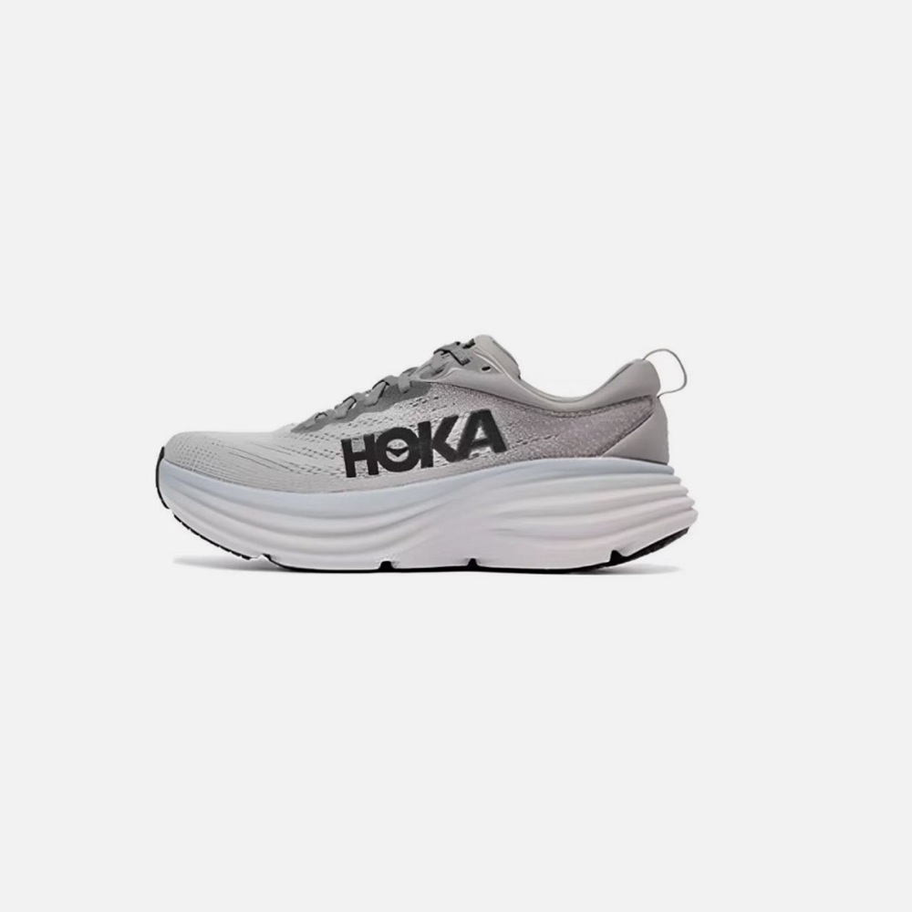 Hoka Light Gray Running Shoes
